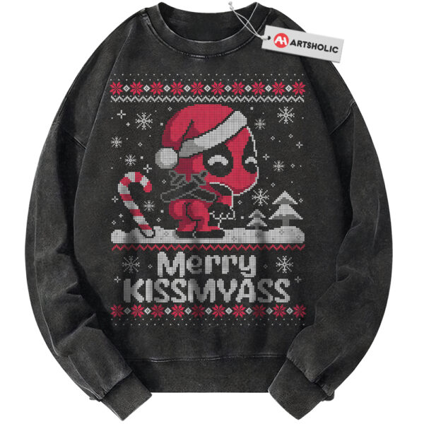 Deadpool Sweatshirt, Christmas Sweatshirt, Marvel Comics Sweatshirt, Vintage Sweater