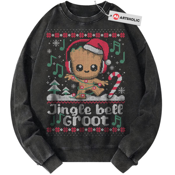 Groot Sweatshirt, Christmas Sweatshirt, Marvel Comics Sweatshirt, Vintage Sweater