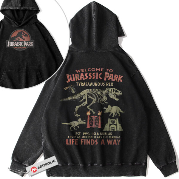Jurassic Park Hoodie, Movie Hoodie, Vintage Hoodie 2-Sided