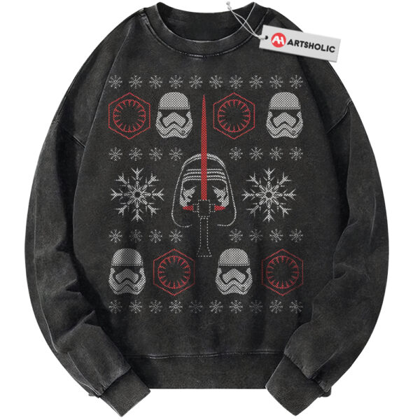 Kylo Ren and Stormtrooper Sweatshirt, Star Wars Sweatshirt, Christmas Sweatshirt, Movie Sweatshirt, Vintage Sweater