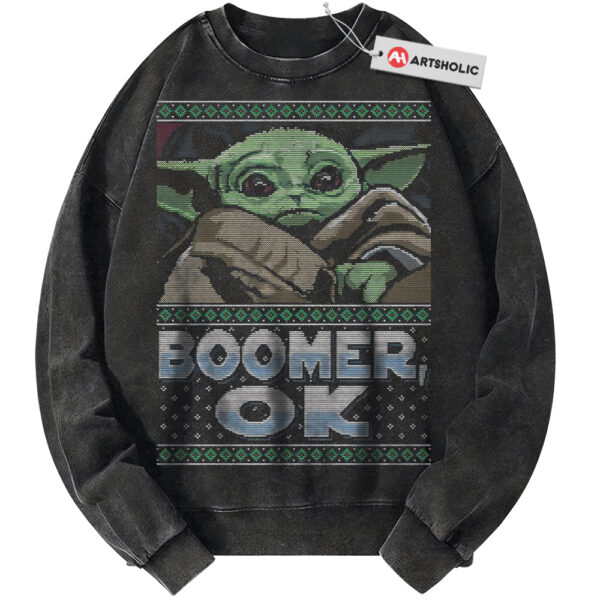 Yoda Sweatshirt, Star Wars Sweatshirt, Christmas Sweatshirt, Movie Sweatshirt, Vintage Sweater